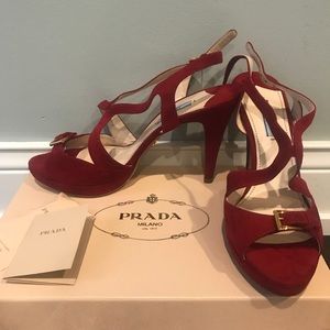 100% authentic Prada Cherry Heels